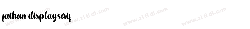 fathan displayserif字体转换